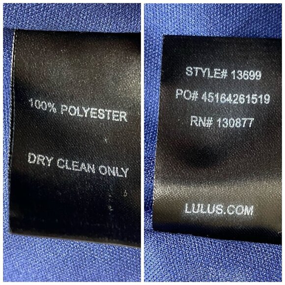 Lulus Mythical Kind of Love Chiffon Flowy Blue Halter Neck Maxi Gown Dress Sz S - Picture 14 of 15